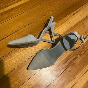 Alexander Wang Lovisa pump grey suede d'orsay pointy toes heels 40.5